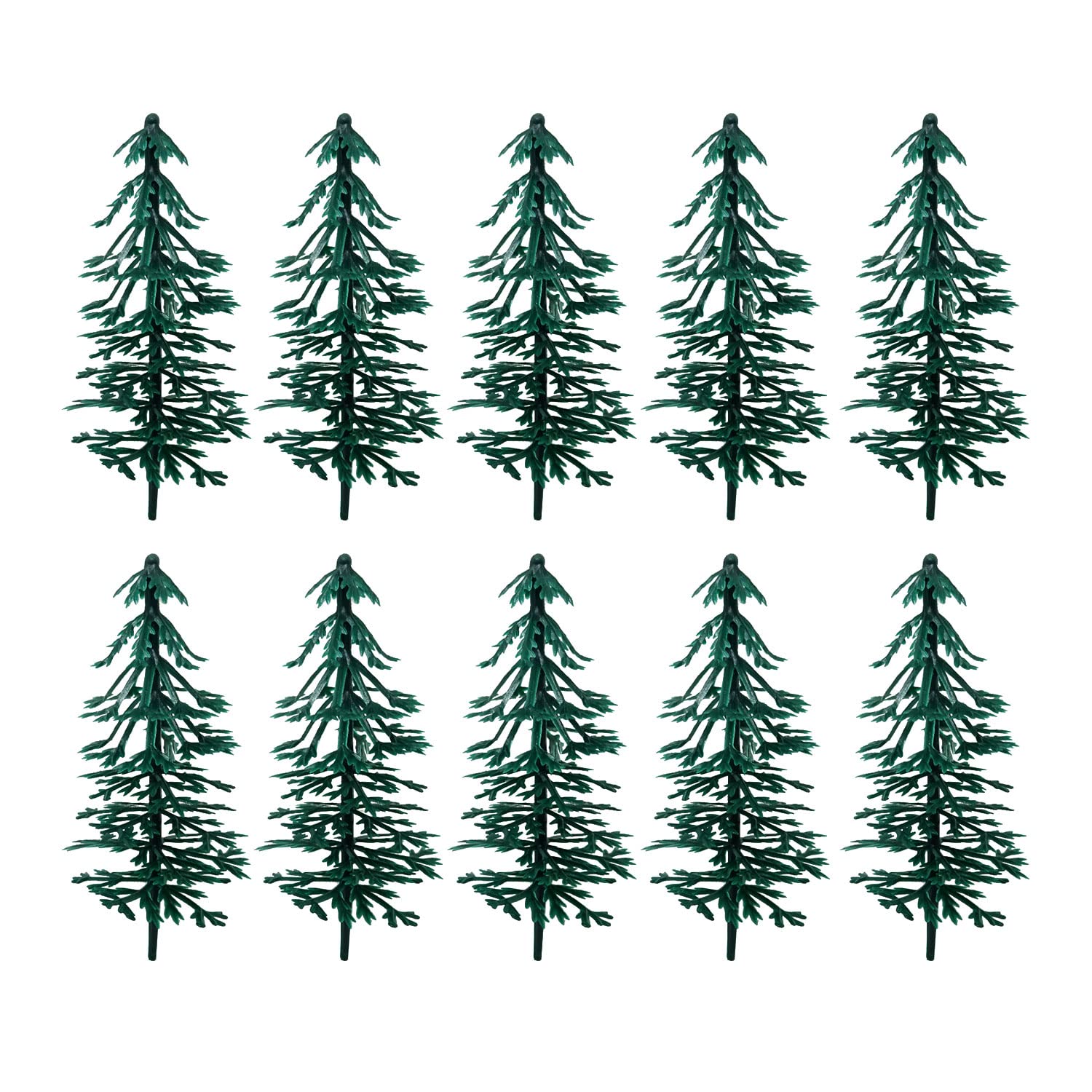 Honbay20PCS Plastic Evergreen Tree Cupcake Toppers Tree Cake Decorations Cake Decorating Pick for Christmas Party Favor