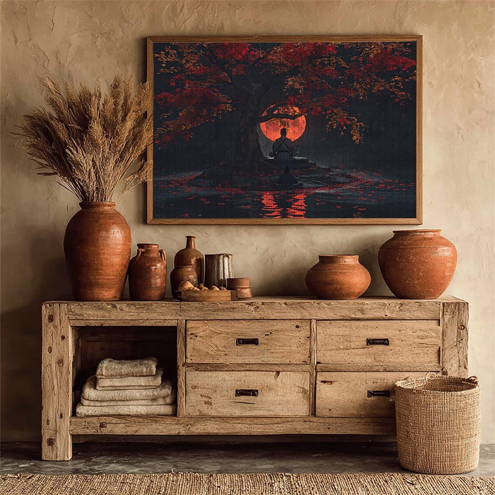 Puzzle 2000 elementów dla dorosłych drzewo, drewniane puzzle, 99 x 70 cm, dla mężczyzn, kobiet, starszych, seniorów, części, ściśle do siebie pasują, dekompresja, dekoracja ścienna, prezenty dla