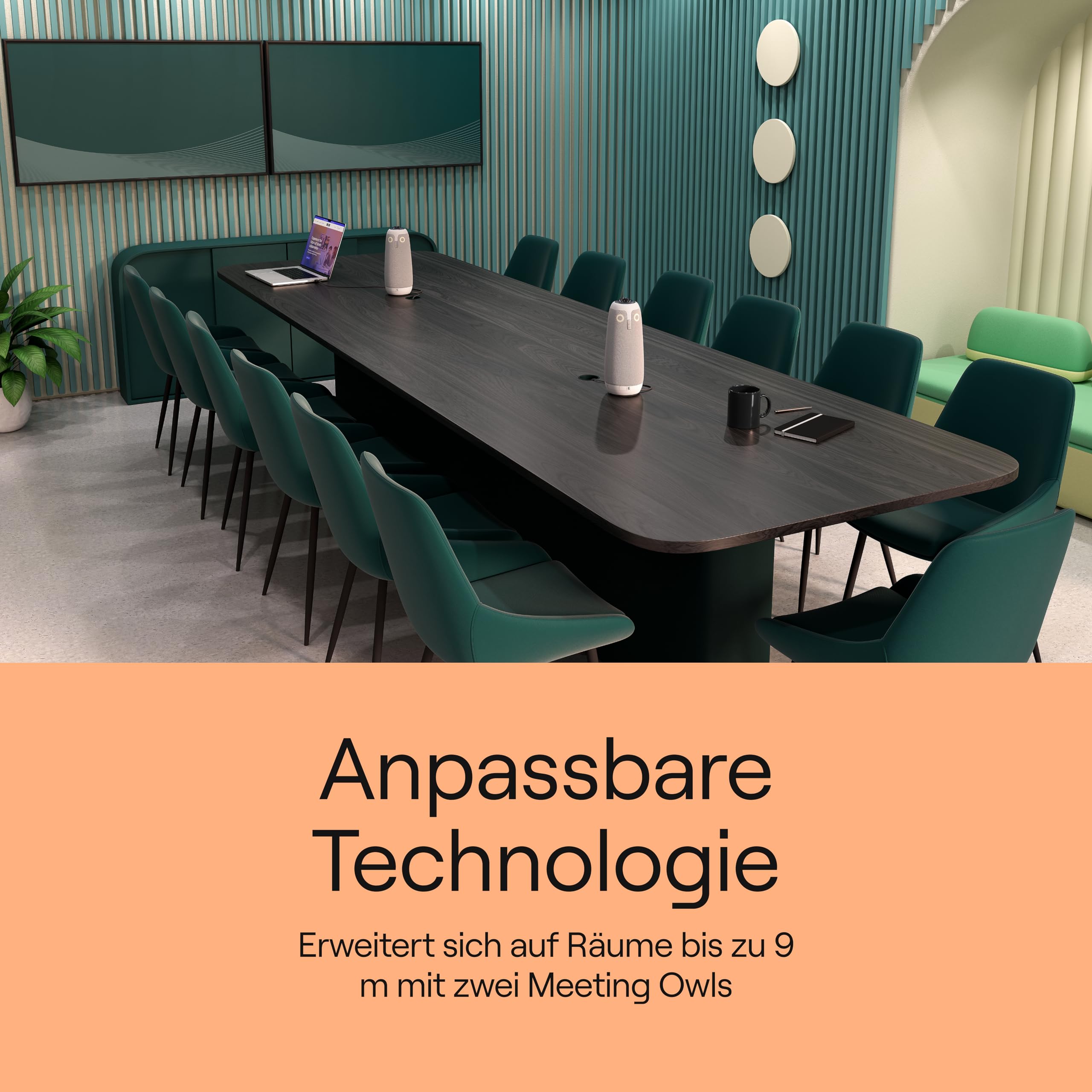 Owl Labs Meeting Owl 3 – 360-Grad, 1080p HD Smart Videokonferenzkamera, Mikrofon und Lautsprecher (automatischer Lautsprecher-Fokus, Smart Zooming und Rauschunterdrückung)
