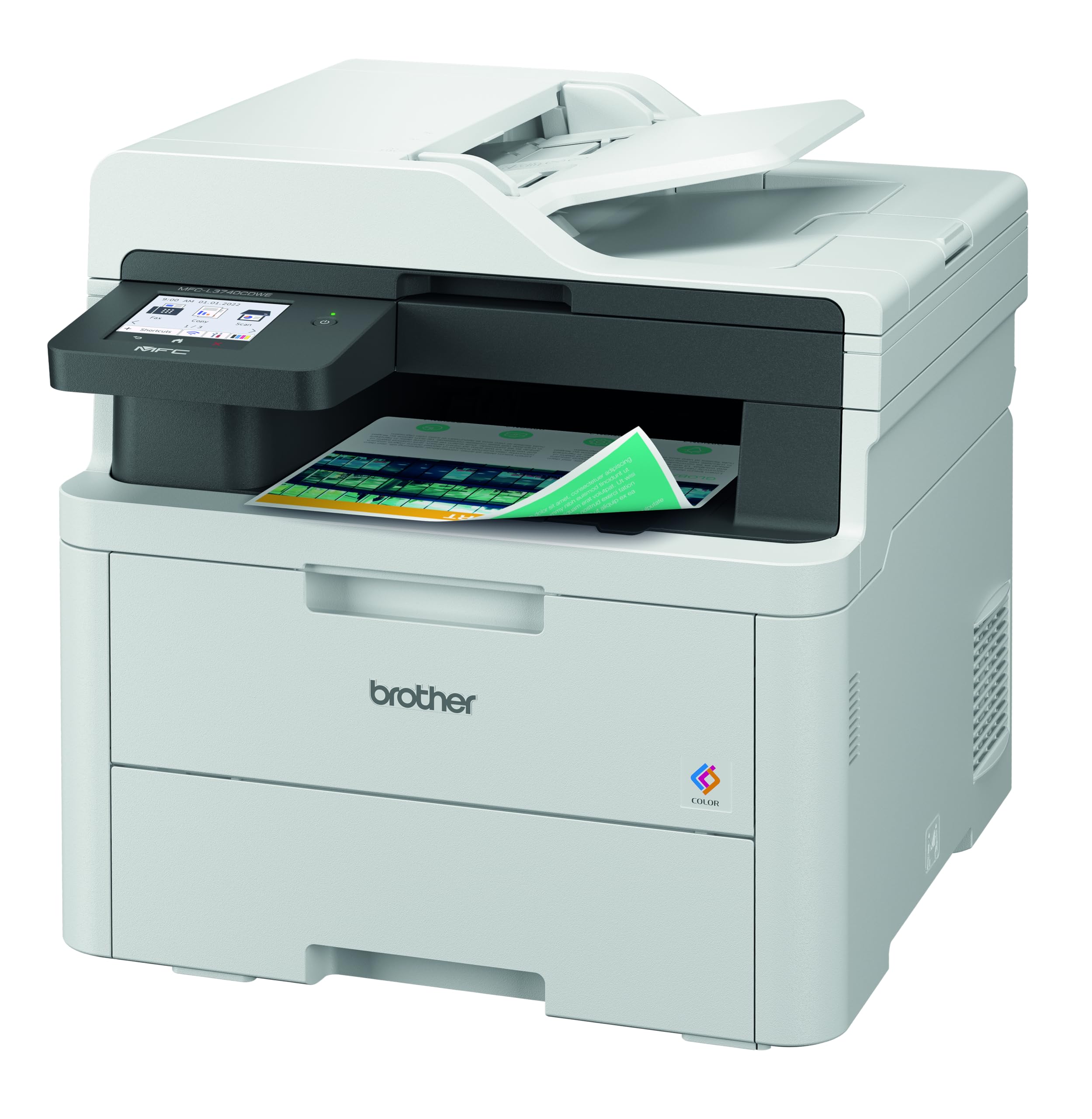 Brother MFC-L3740CDW - Dispositivo multifunzione 4 in 1 a colori con Wi-Fi/LAN e stampa fronte/retro