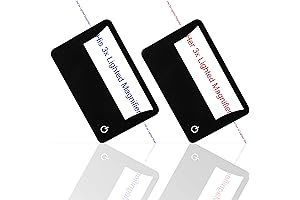 His and Her Credit Card Size Lighted 3X Magnifier Bundle