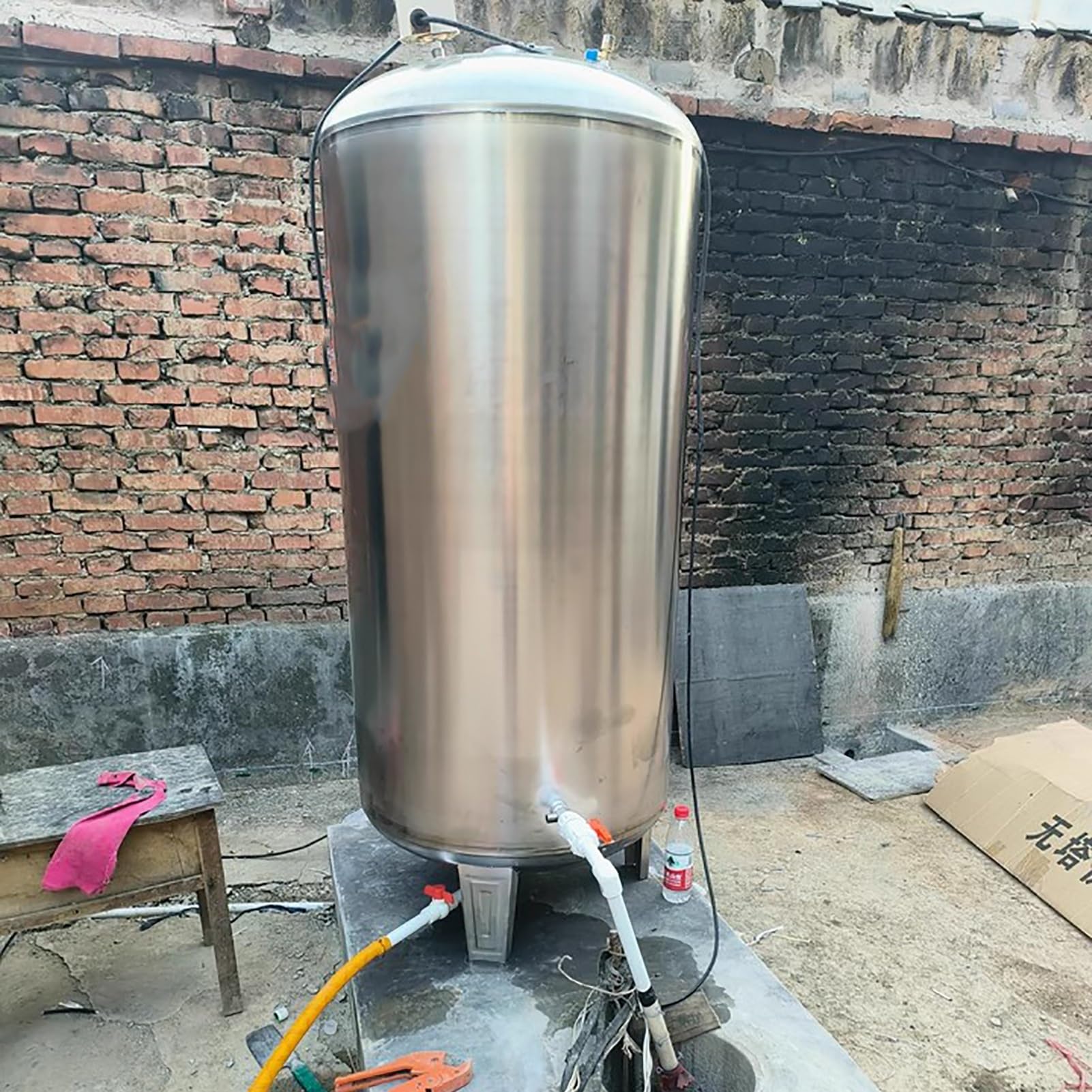 Vaso Expansion Tanque de Presión para Bomba de Pozo con Kit De Instalación, Tanque de Almacenamiento de Agua para Pozo de Cemento para Precarga, Sistema de Refuerzo de Emergencia para Agua(50x135cm (2
