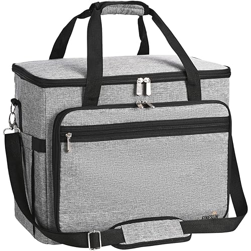 Sewing Machine Bag, Foldable Deluxe Sewing Machine Carrying Case for Brother, Singer, Bernina and Most Machines (Grey1, Only Case)