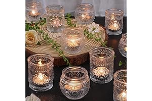 Clear Votive Candle Holders for Boho Party