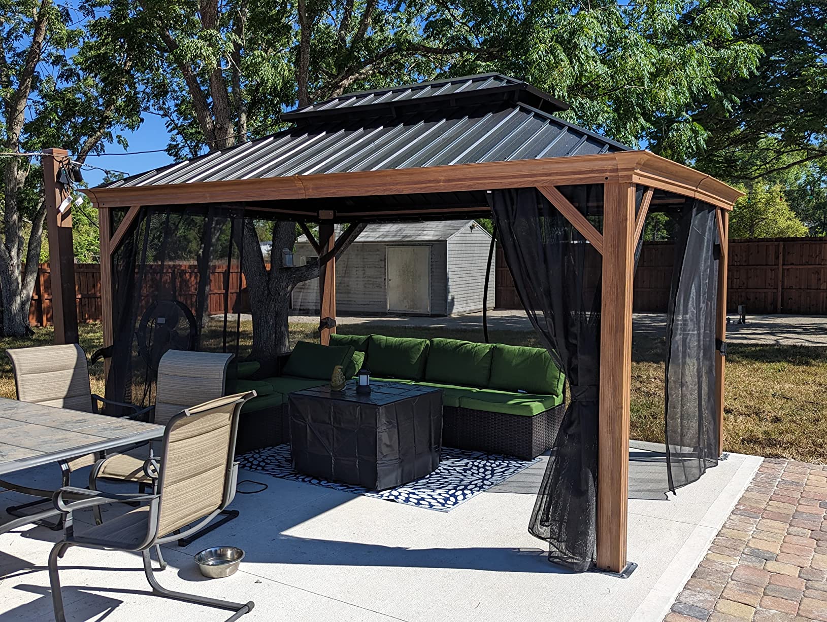 147/mo Finance PURPLE LEAF 12‘ X 14’ Patio Hardtop Gazebo Double
