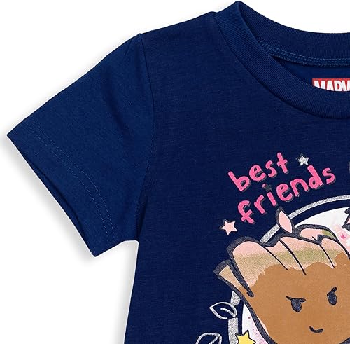 Miniatura 5 de Marvel Spider-Man Vengadores Capitán América Guardianes de la Galaxia - Conjunto de camiseta y leggings para niñas pequeñas y grandes