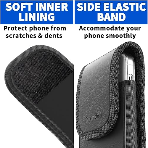 Miniatura 4 de Funda para iPhone 13 Mini, 12 Mini (5.4 pulgadas), iPhone SE (2022, 2020) Funda de cuero con clip para cinturón, bolsa con cierre magnético, con