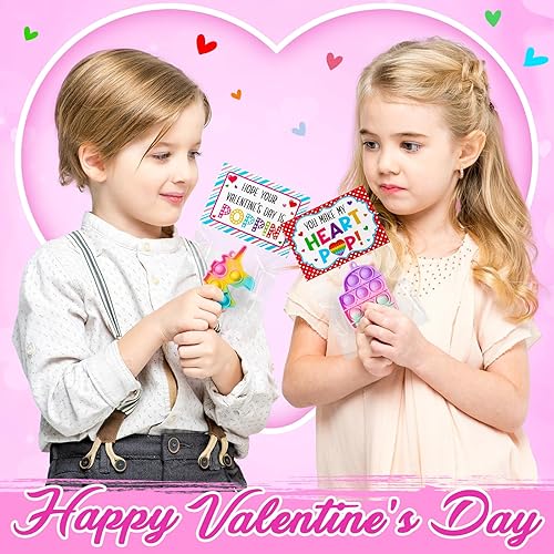 Miniatura 6 de Asoulin Recuerdos de fiesta para niños de 8 a 12 años, 24 paquetes de juguetes antiestrés de unicornio pop y tarjetas de regalo, regalo de