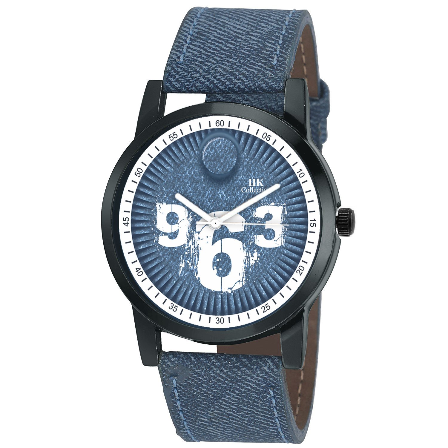 IIK COLLECTION Casual Analog Blue Dial Denim Style Strap Mens and Boys Watch (IIK-954M) (B06XT9XCZB) Amazon Price History, Amazon Price Tracker