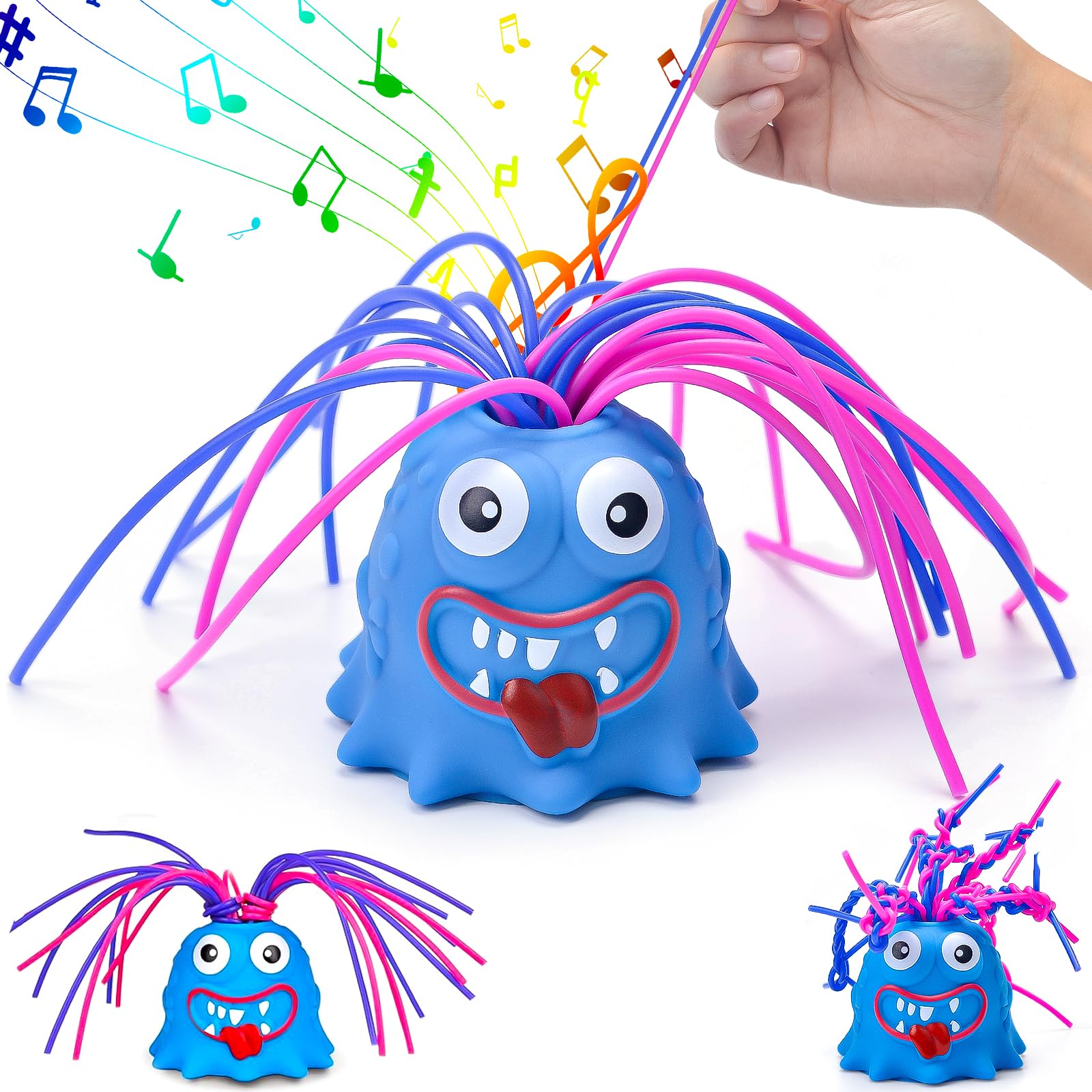 Yizemay Hair Pull Toy, Pop It Monster Toy Hair Screaming Small M