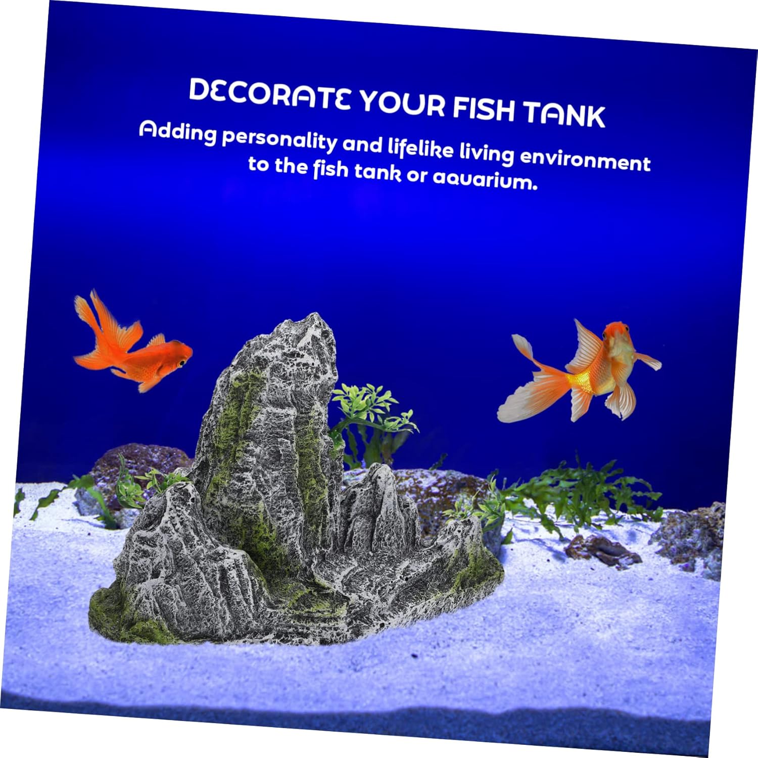 BESPORTBLE Aquarium Simulation Rockery Ornament Lightweight Resin Underwater Decoration for Fish Tanks Safe Rockery Figurine for Fish Cave Aquatic Landscape