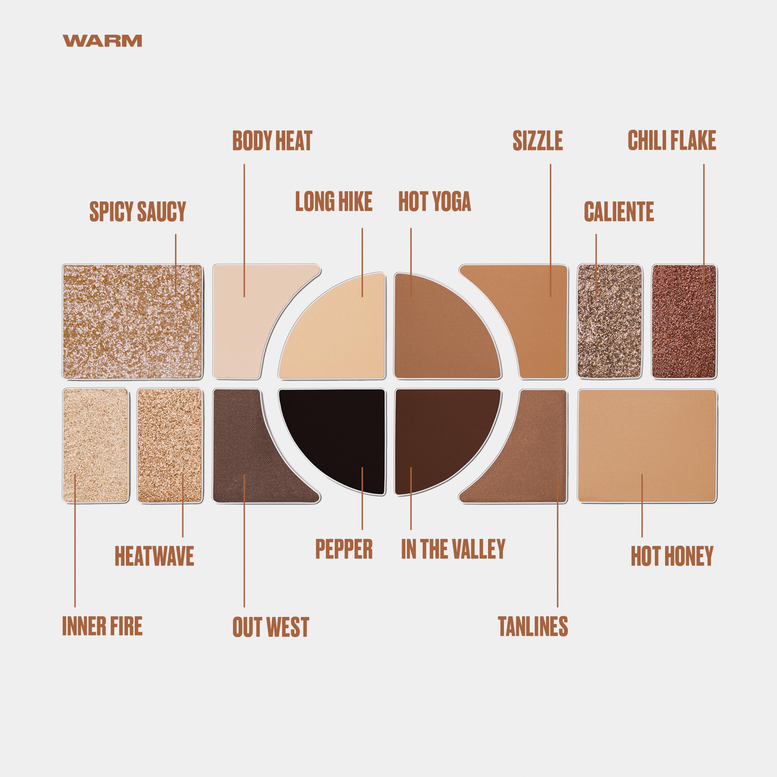 Urban Decay, Naked Shaped Warm, Paleta de Sombras de Ojos Neutras, 14 tonos multiusos para looks versátiles en acabados crema, mate y brillante