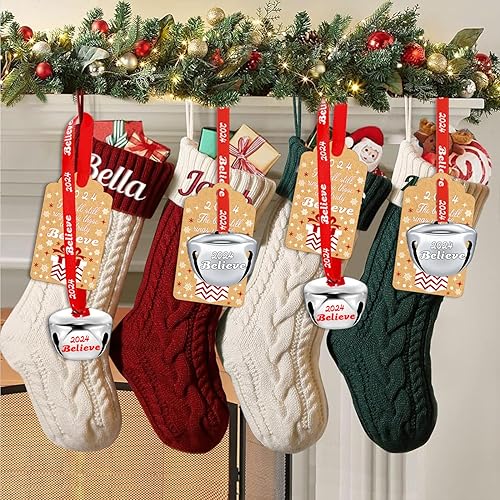 Miniatura 4 de 30 juegos de campanas de Navidad, adornos de campanas de Navidad a granel, decoraciones de campanas de expreso polar a granel, regalos de fiesta de