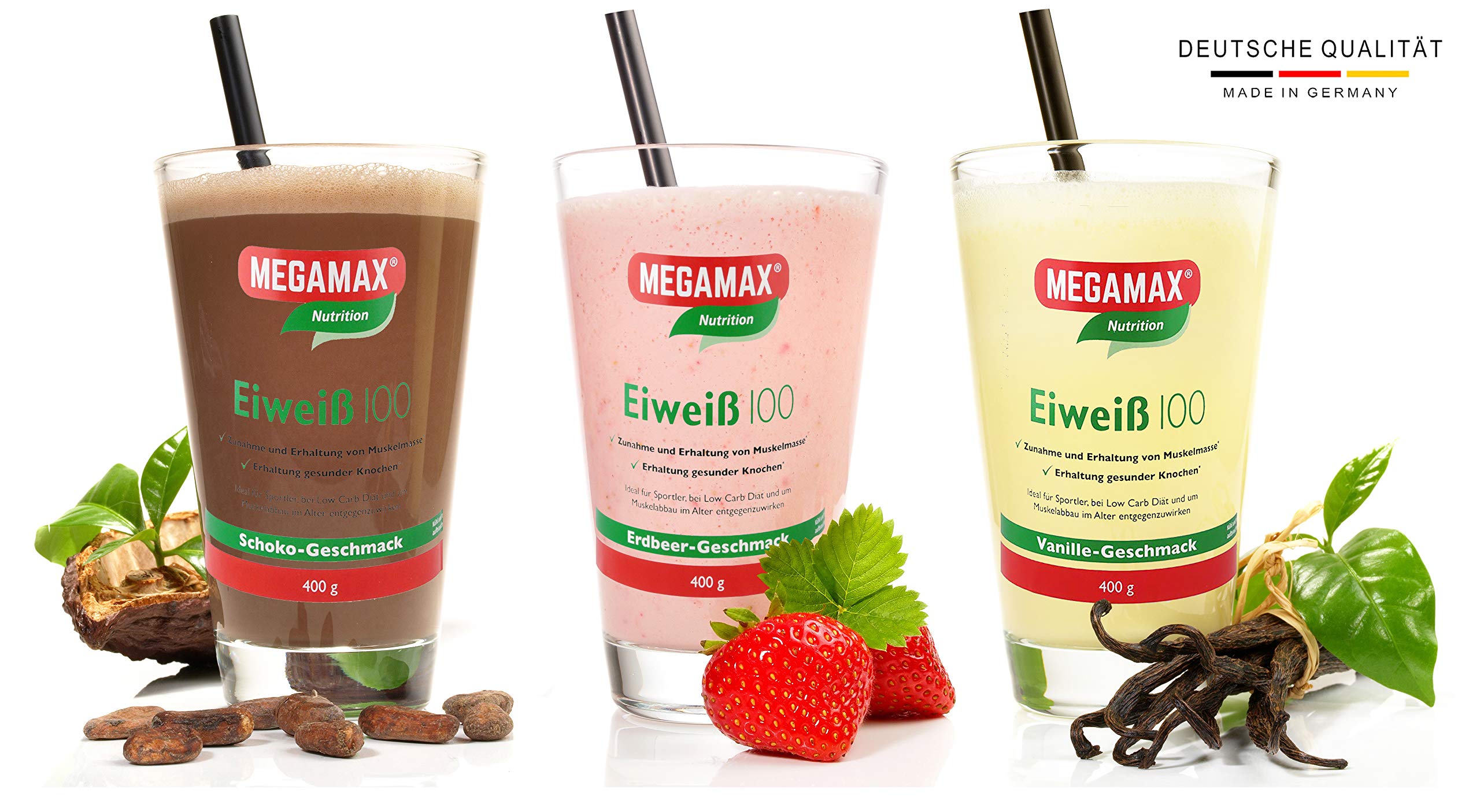 MEGAMAX Soja Eiweiß + Taurin + L-Methionin Vanille 400 g Glutenfrei | Sojaeiweiß-Isolat Low Carb | pflanzliches Eiweiss, Laktosefrei, Aspartamfrei | Veganes Protein für Muskelaufbau und Muskelerhalt