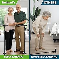 Vista 6 de Walking Cane for Men & Women – Foldable, Adjustable, Self-Standing Cane with 360° Pivot Base, Comfortable Grip, Heavy Duty Canes for Women