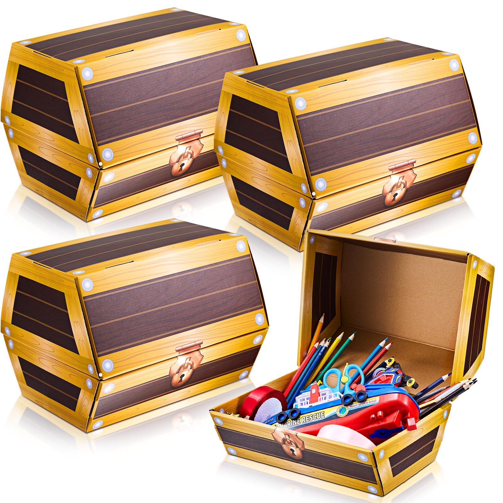 Yeaqee 2 Pcs Pirate Prize Treasure Box Treasure Pirate Chest