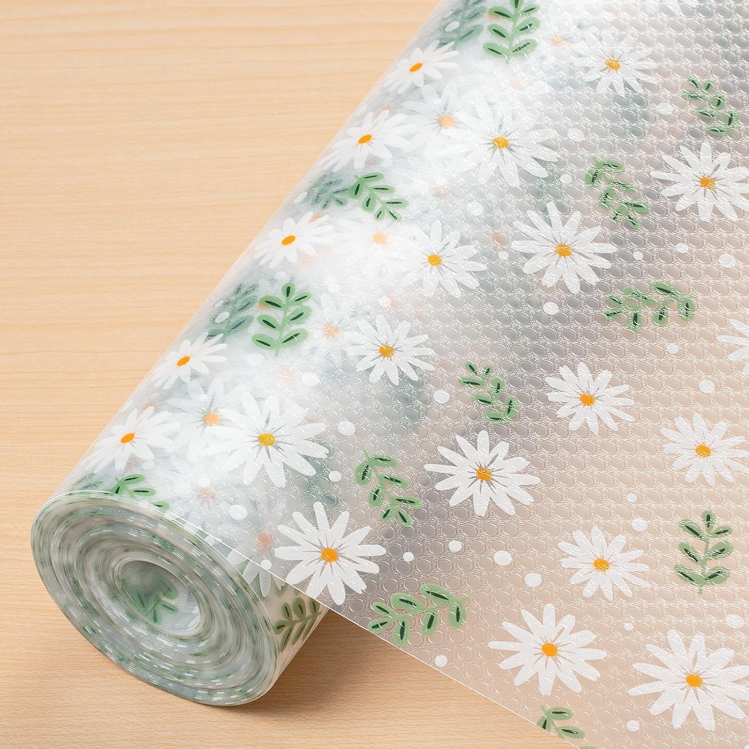 Fridge Mats Premium EVA Shelf Liner, 45cm x 300cm Roll, BPA-Free, Anti-Slip, Waterproof, Washable, Cuttable, Green Floral, for Kitchen Cabinets, Drawers, Refrigerator-image-30