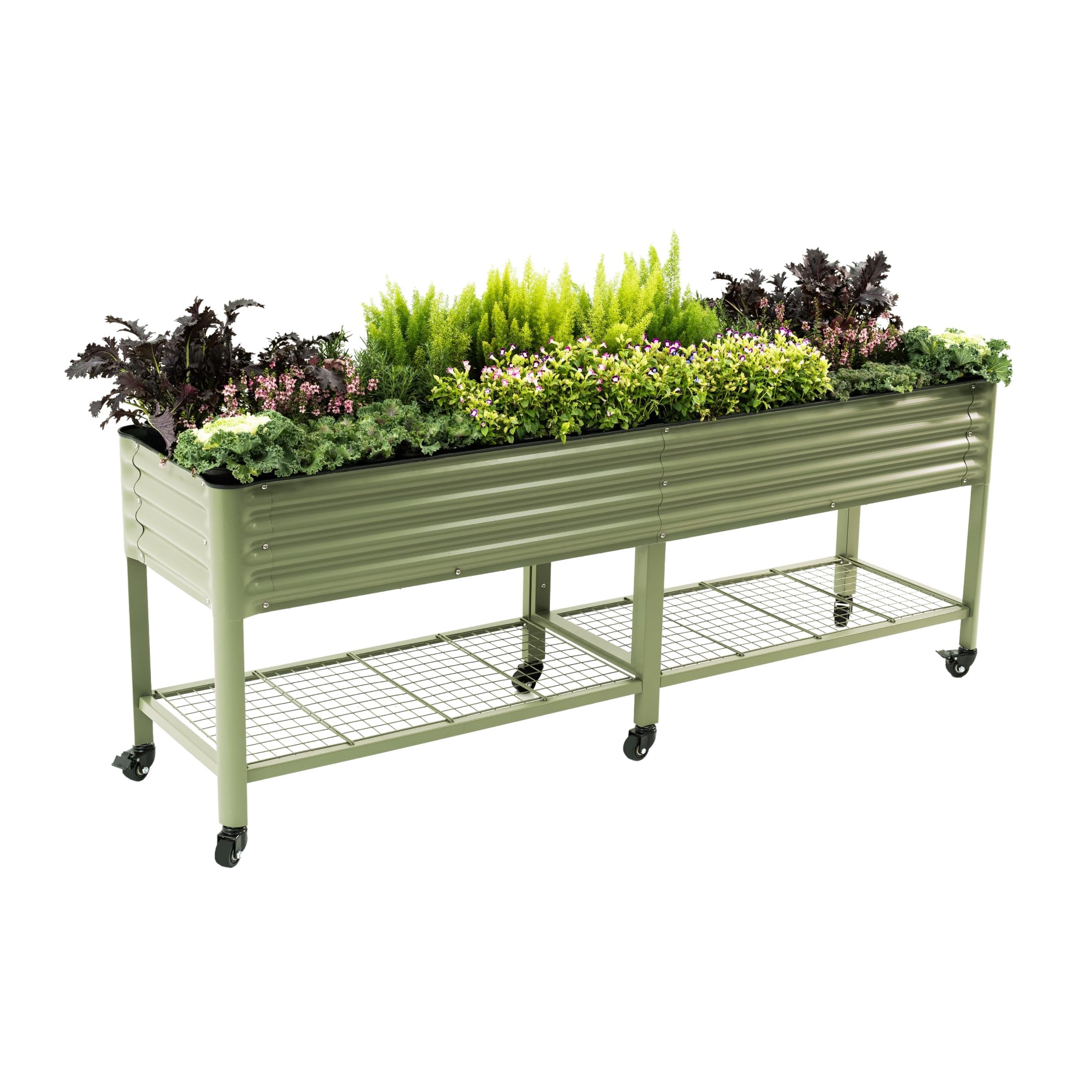 Rolling Elevated Raised Garden Bed V Series Vego Garden