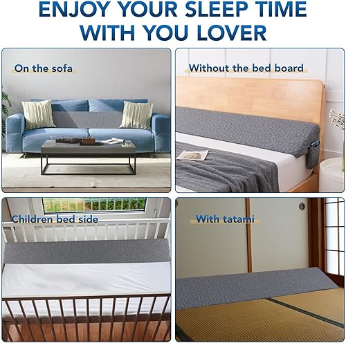 Miniatura 7 de Almohada de cuña tamaño Queen (60 x 10 x 6 pulgadas), almohada de cuña para cabecero, almohada triangular de cuña, almohada de lectura, almohada