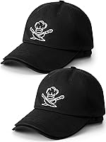 Silicherry 4 Pack Adjustable Black Chef Hats for Men - Funny Baseball Kitchen Caps Bulk Dad Hats for Chefs
