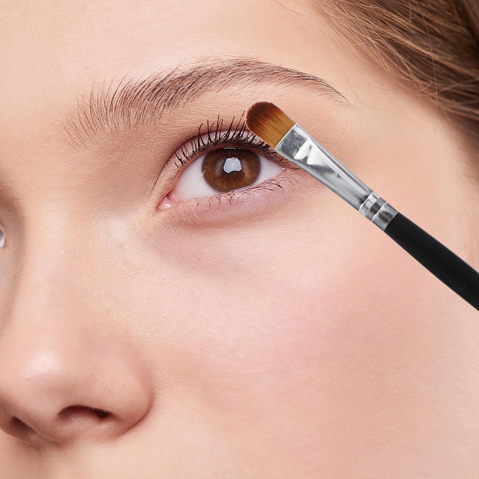 Kichvoe 1 Pcs Makeup Brush Eye Shadow Brush, Powder Brush Makeup Tools, Double Sided Comestic Brush Paint Lips,Smooth and soft For Professional & Beginners