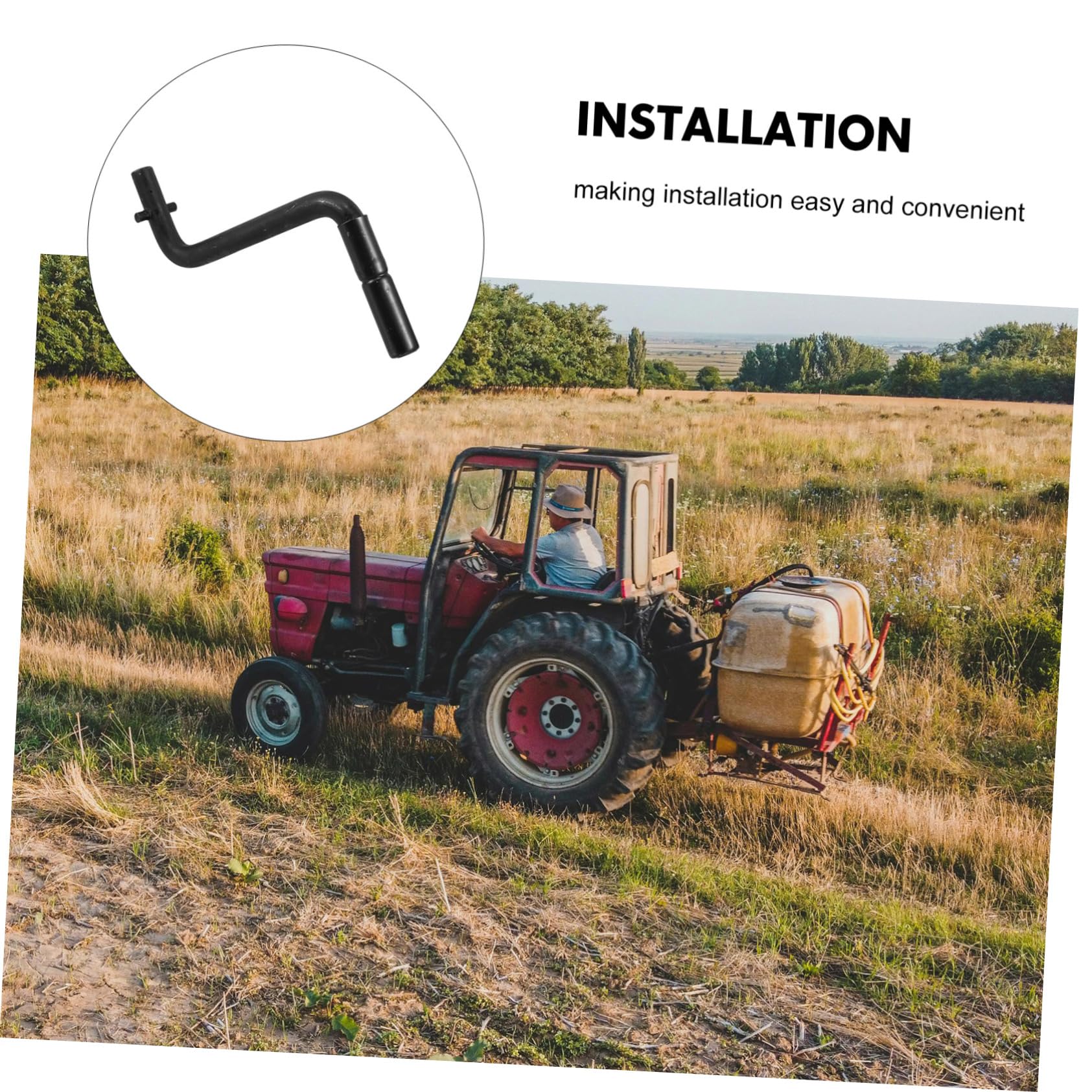 Abaodam Manivelle de Démarrage pour Tracteur Monocylindre en Acier Inoxydable Poignée Ergonomique Confortable Accessoire Solide pour Terrains Variés