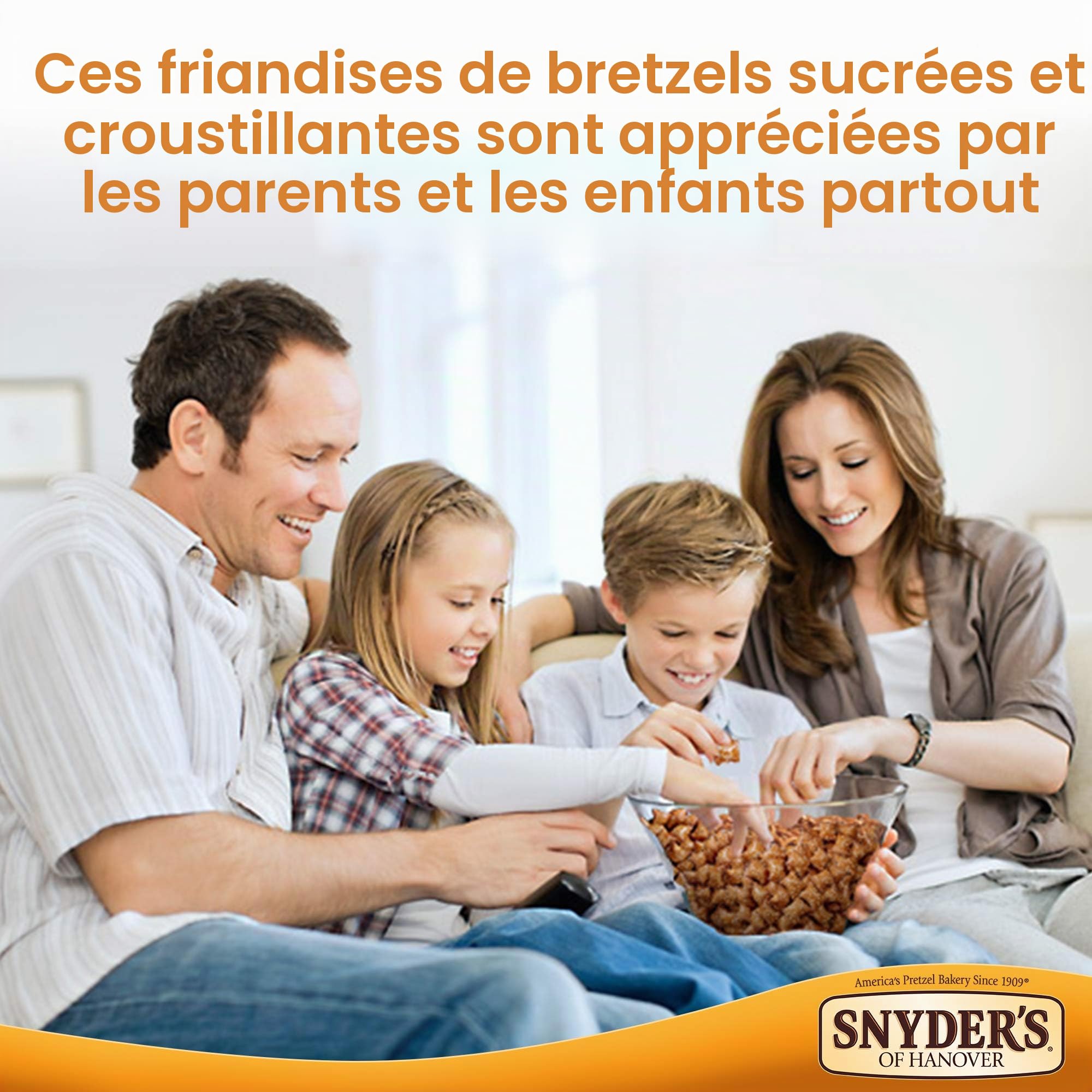 Snyder's Lot de 5 morceaux de bretzel remplis de véritable beurre de cacahuète - bretzels croustillants - collations sans cholestérol - 142 g
