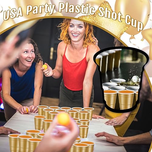 Miniatura 3 de Paquete de 200 vasos de chupito de 2 onzas, vasos de chupito de plástico, mini vasos desechables para verano, boda, graduación, fiesta de