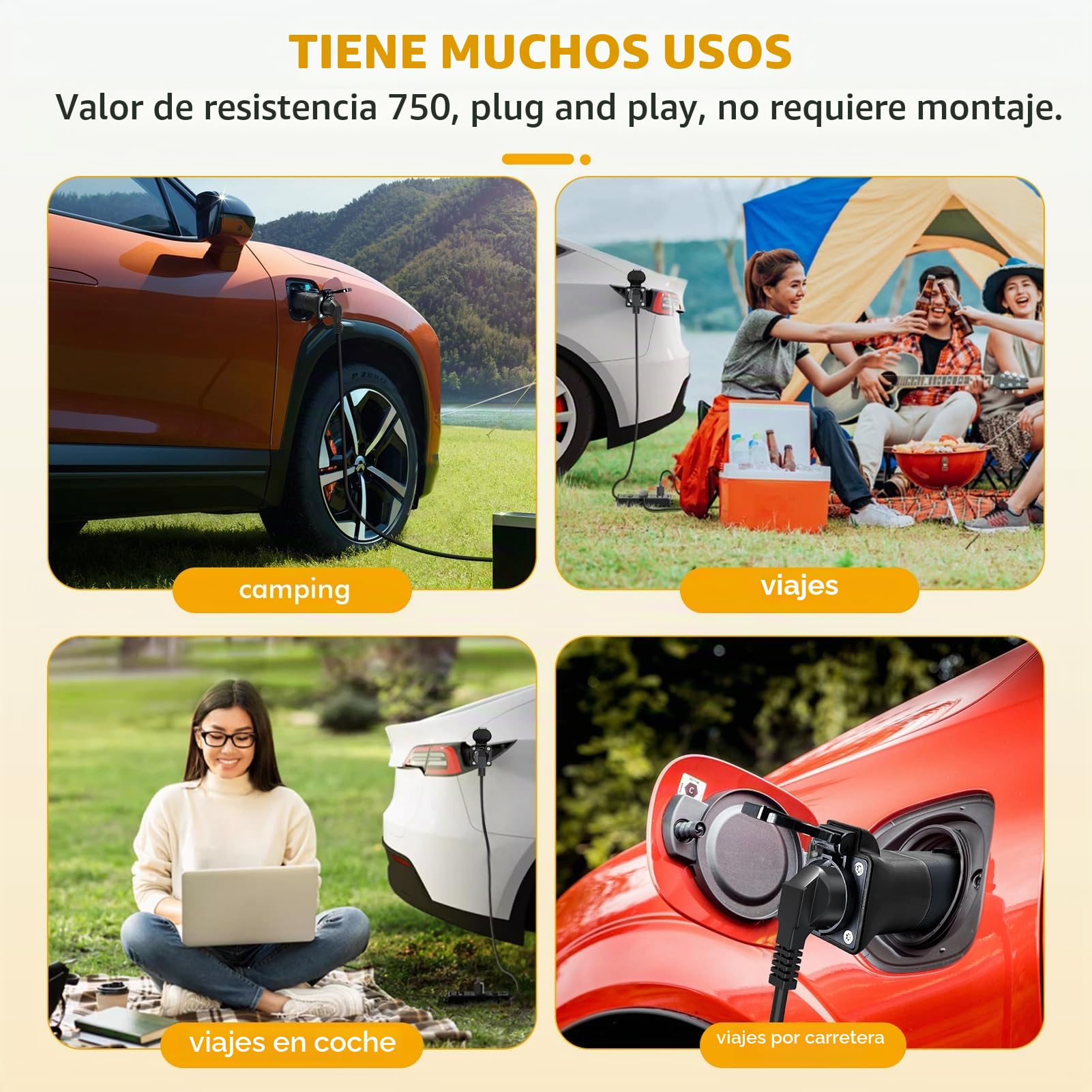 MG4 V2L Adaptador MG4 Adaptador de Descarga de Vehículo a Carga 220V 16A,Tipo 2 a Schuko para MG4, MG5, MG ZS, MG Marvel R
