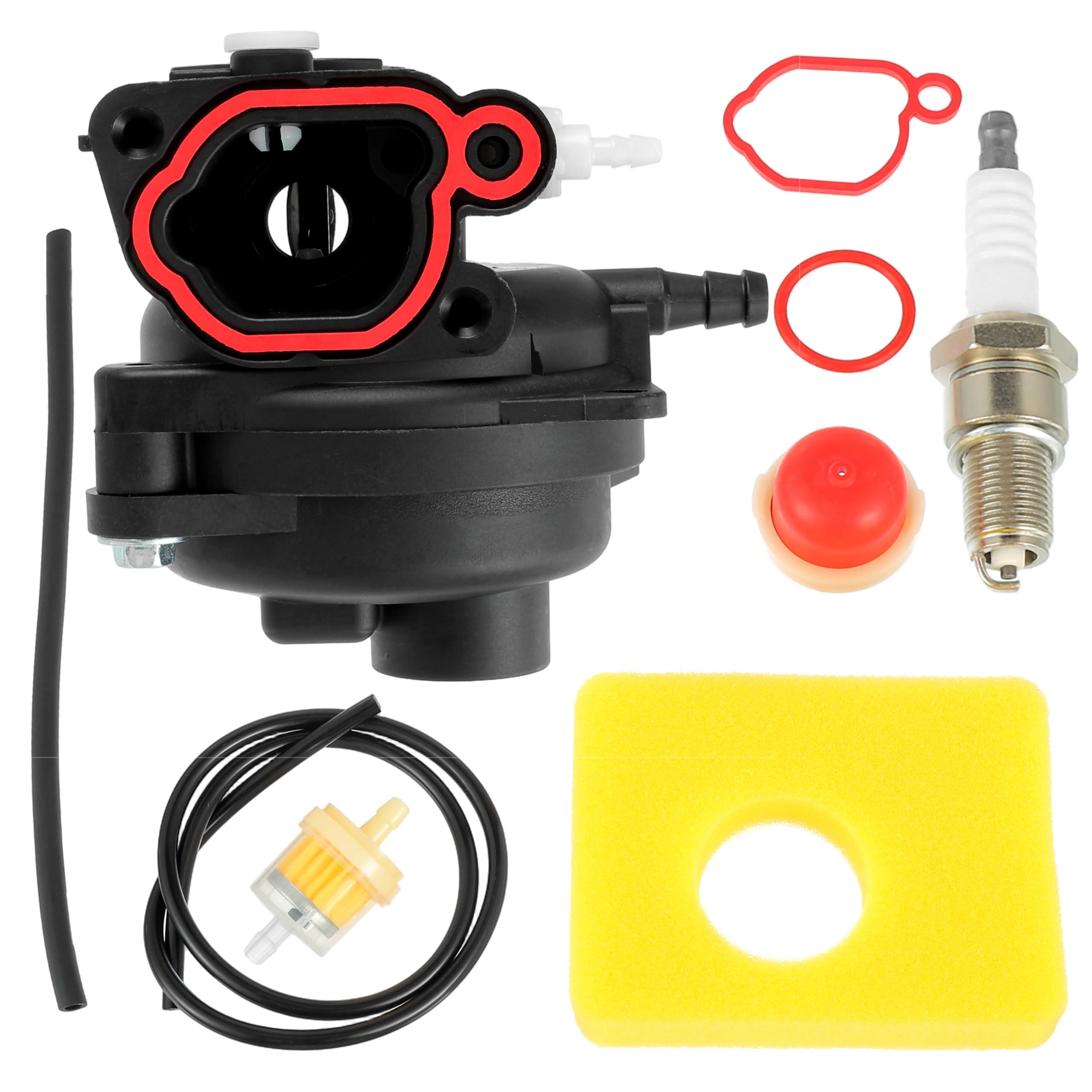 Kit carburatore per Briggs & Stratton, modelli 300E, 450E, 550E, 575E, 600E, parti del motore del tosaerba e filtro dell'aria, candele serie 08P502, 09P602, 125 CC, 140 CC