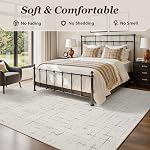 Area Rug for Living Room Rug-Carpet 5x7 Bedroom Rugs Textured Tufted Jacquard Modern Neutral Soft Washable Luxury Rug for Dining Room Nursery Non Slip Beige