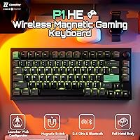 Vista 2 de LEMOKEY Teclado mecánico inalámbrico para juegos P1 HE 75% con interruptores magnéticos Gateron de doble riel versión de perilla montada completa