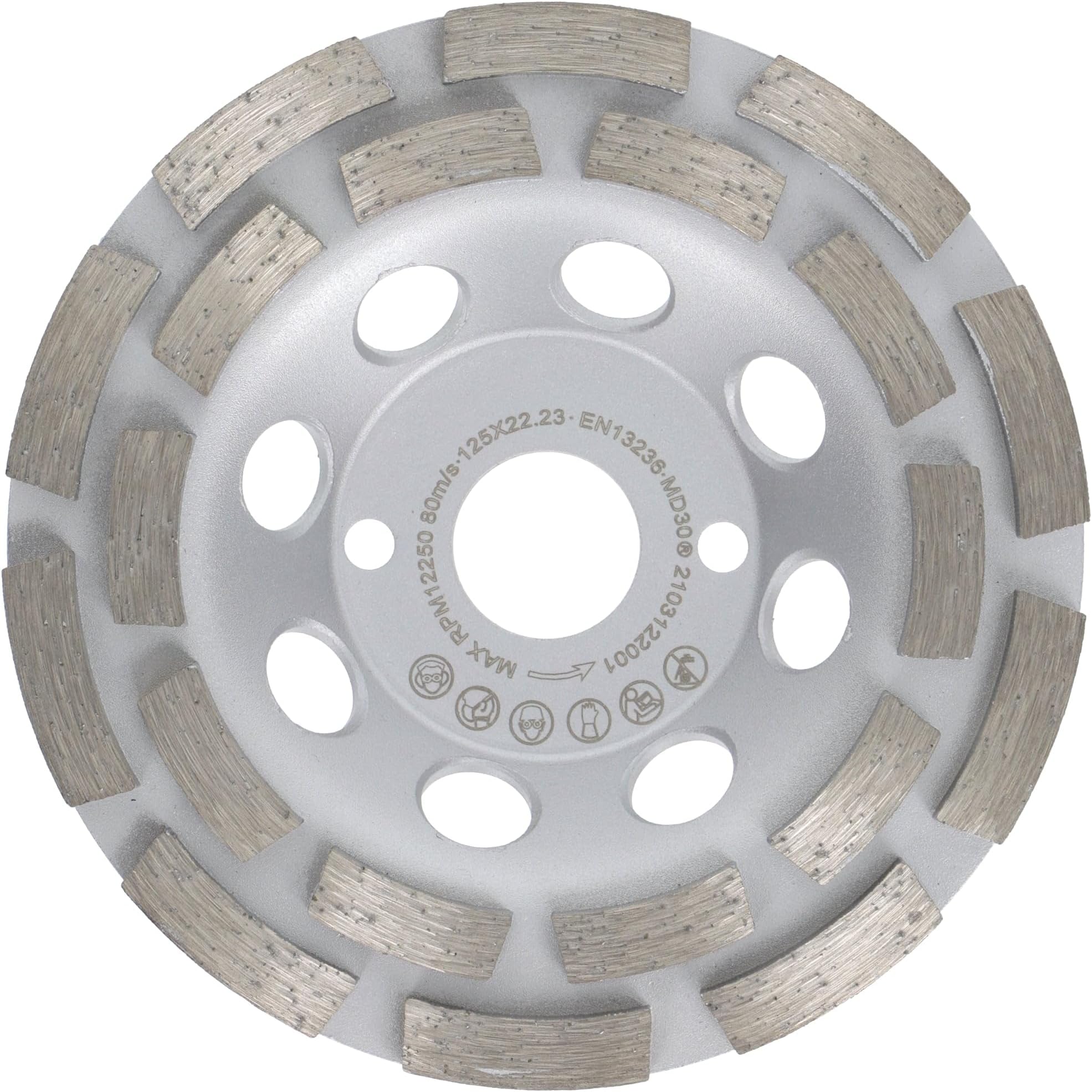 PRODIAMANT Premium Diamond Cup Grinder 125mm concrete universal 125 mm 5 inch x 22.2 mm grinding wheel double row