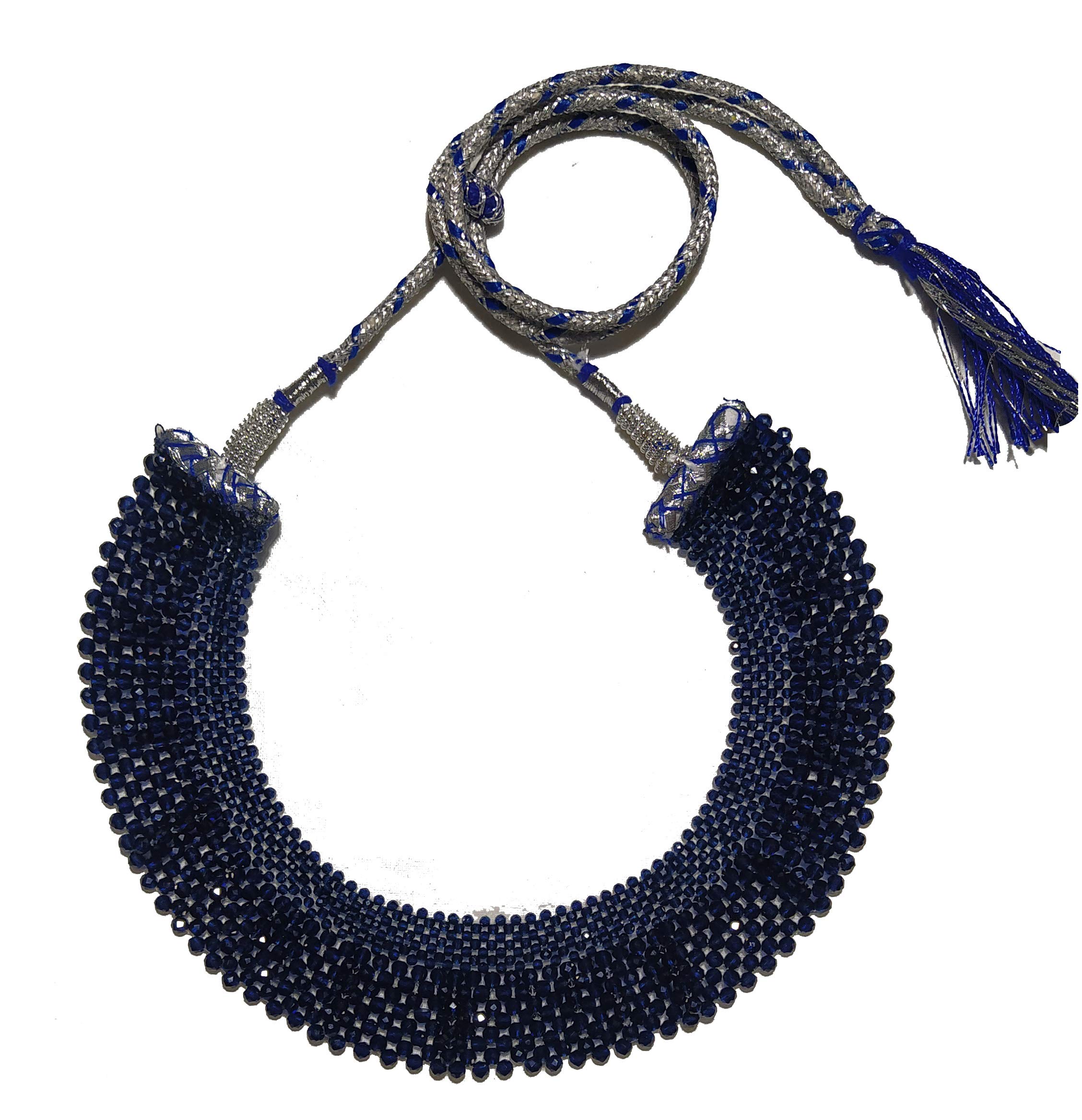 PV Pushpavalli FashionsPushpavalli Fashions Traditional Handmade Chatai Crystal Beads Choker Necklace for Women & Girls