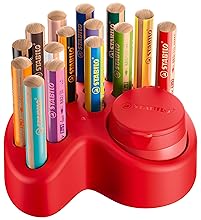 STABILO – Premium-Tischset – woody 3 in 1-15er Pack – 10x woody 3 in 1, 2x woody 3 in 1 Pastel, 3x woody 3 in 1 duo, 1x Dosenspitzer, 1x Tischset