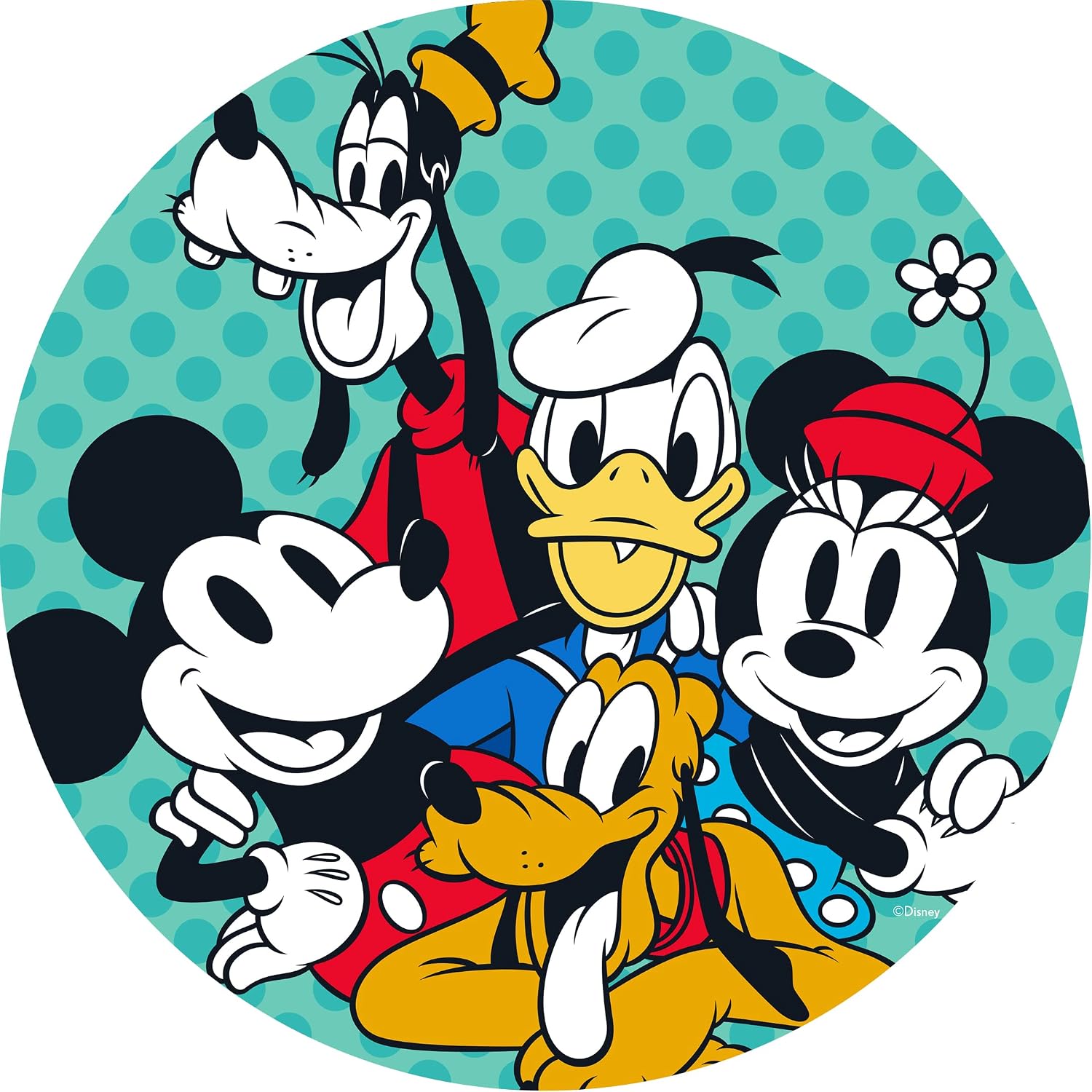 Ceaco - 5 in 1 Multipack - Disney Classics - Mickey & Minnie, Donald Duck, Goofy, & Pluto - (2) 300 Piece, (2) 500 Piece, (1) 750 Piece Jigsaw Puzzles