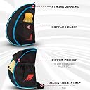 WHACKK Twirl Table Tennis Bag Black | TT Racket & Paddle Carry Case with Ball Pocket | Lightweight Table Tennis Kit Bag for Kids & Adults gallery image
