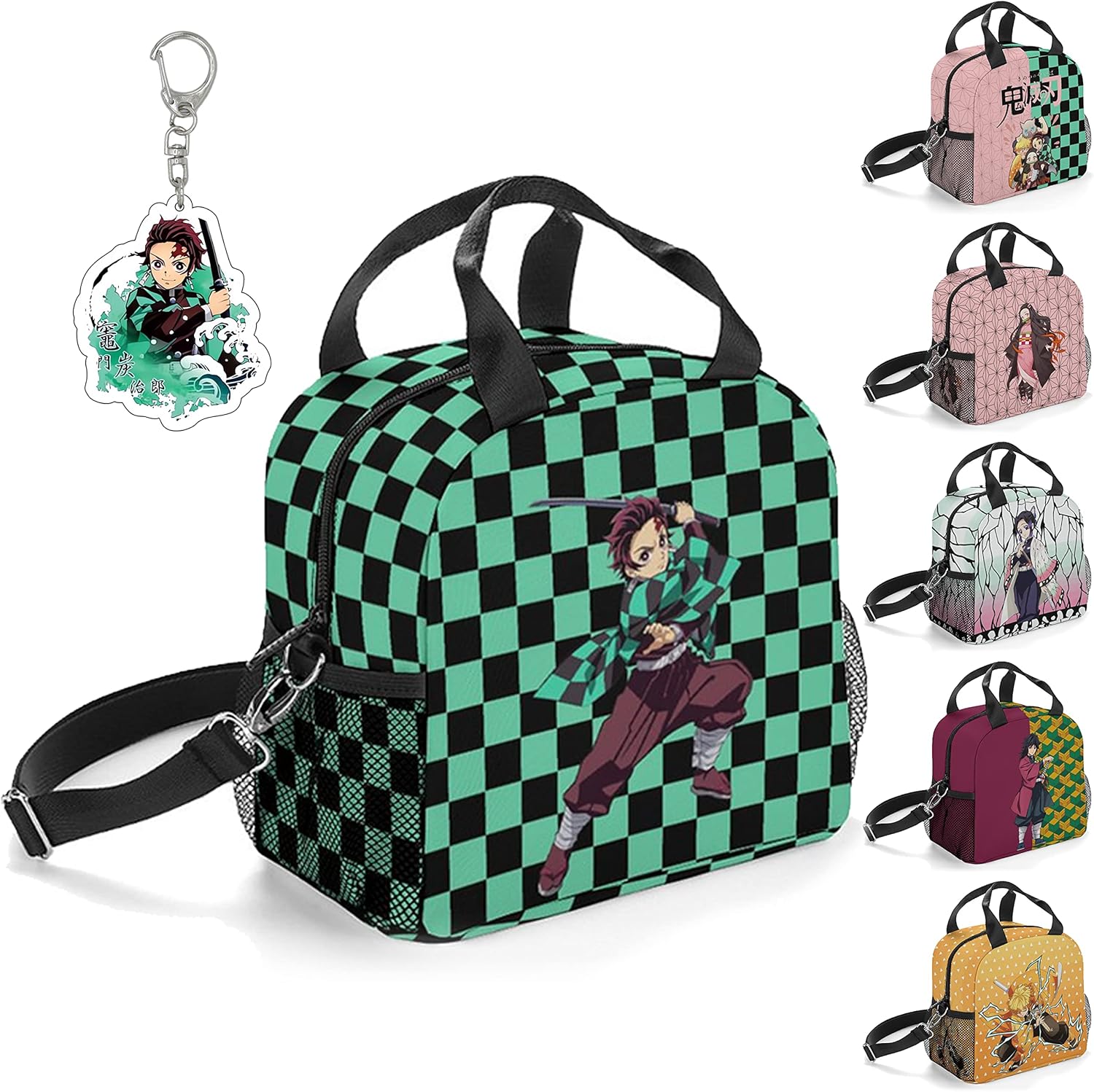 Cute Anime Portable lunch bag with carrying strap Reusable