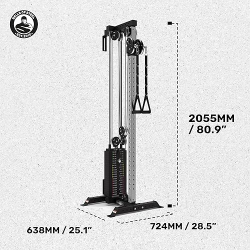 Miniatura 5 de Bells of Steel Torre de máquina de cables equipo comercial y de gimnasio en casa poleas de aluminio con pilas o para platos soportes de sentadillas