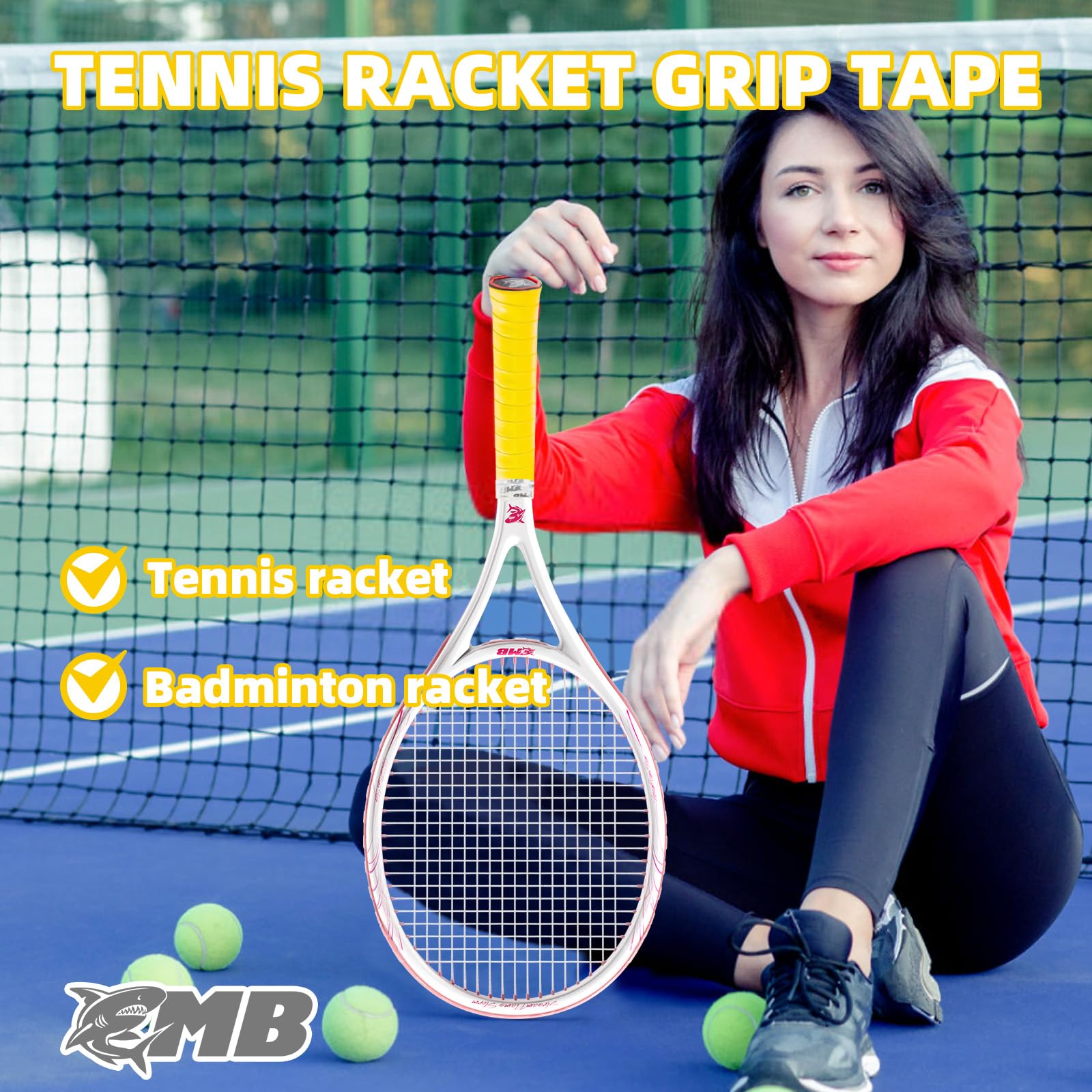 Amazon.co.jp: MBFISH テニスラケットグリップテープ 3個パック ソフト