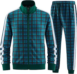 Men's Tracksuits Jogging Sets Fleece Brushed Hoodies Sweatsuits Full-zip Active Jackets and Pants 2 Piece Outfit