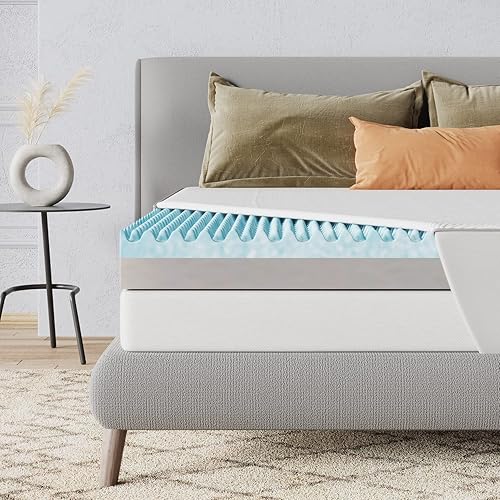 Sweetnight Cubrecolchón completo de 3 pulgadas de doble capa de espuma viscoelástica para alivio de presión diseño ventilado impermeable tamaño disponible en Yaxa Colombia