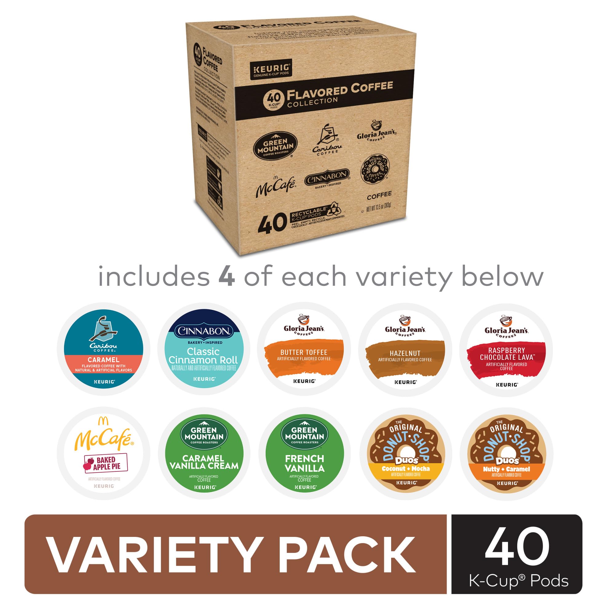 Keurig Flavored Coffee Variety Pack Keurig Single Serve K-Cup Pods 40ct — view 2