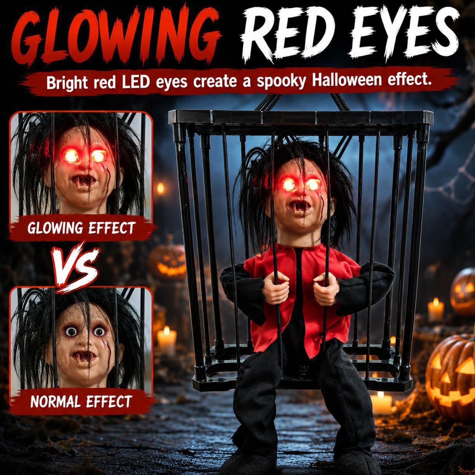 Decorazioni Halloween con Sensore di Movimento Accessorio Spaventoso con