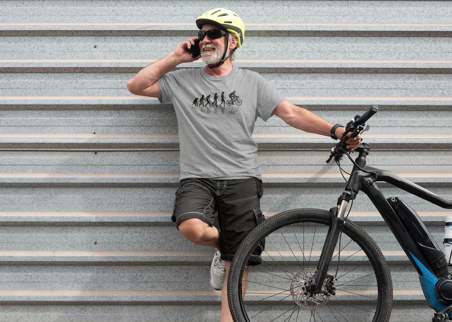 T-shirt de cyclisme pour homme : Évolution du vélo - T-shirts de sport pour homme - T-shirt de vélo de course