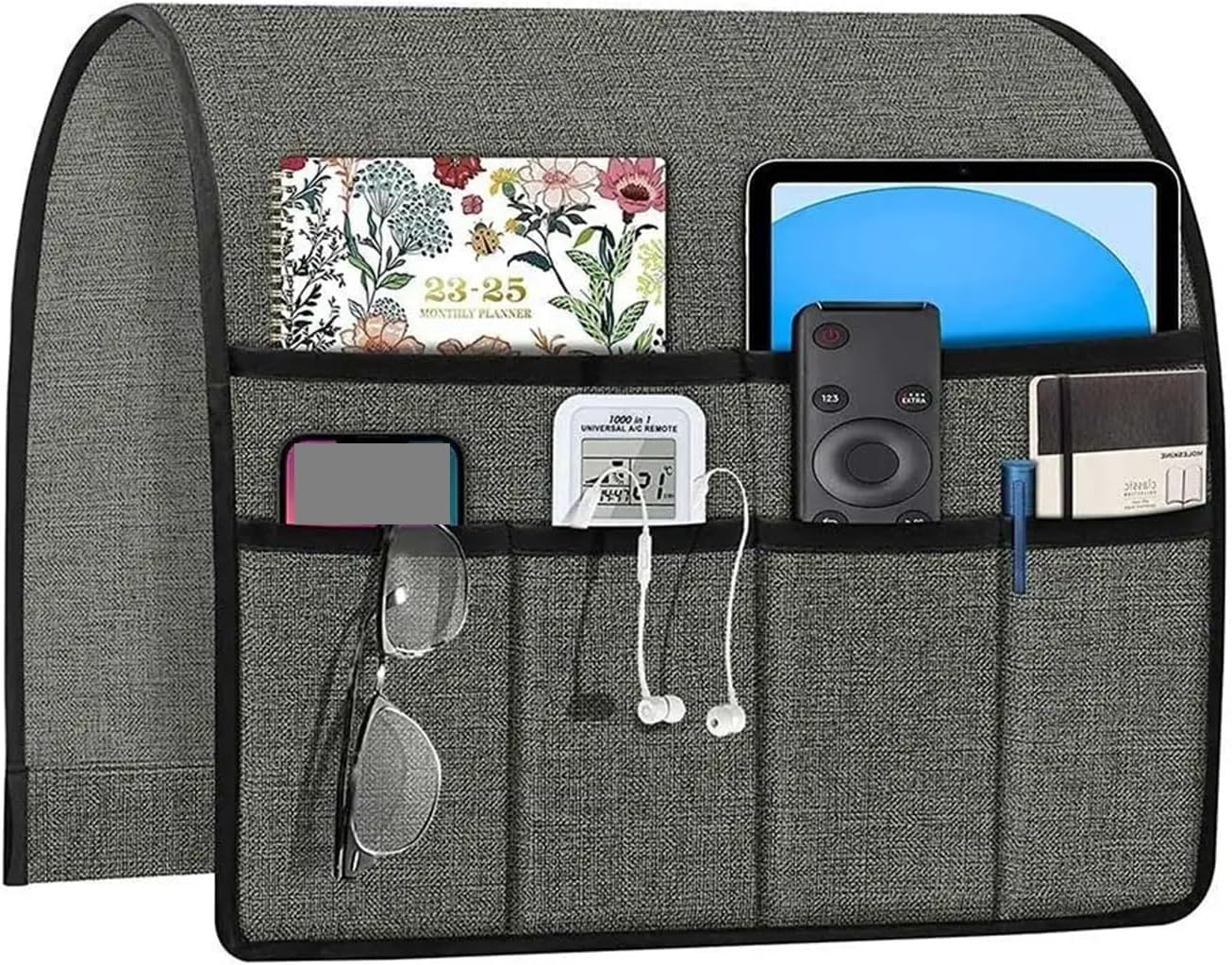 ZQINGQING Sofa Arm Tray TV Remote Control Felt Holder Bedside Storage Organizer Sofa Bag