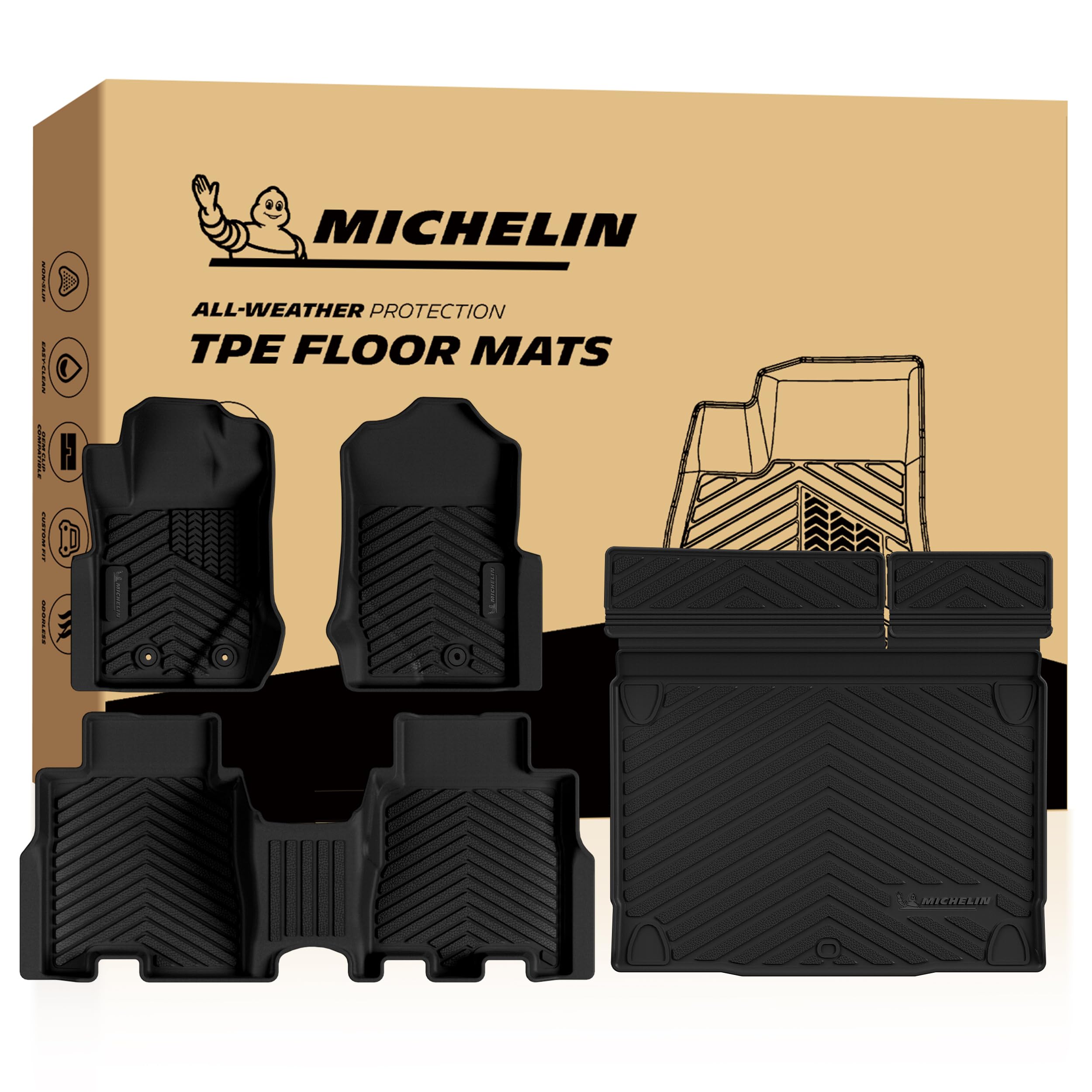 Michelin Vehicle Mats for 2021-2026 Ford Bronco 4-Door (4 Piece)