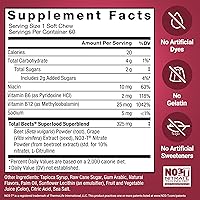 Vista 6 de Force Factor Total Beets - Masticables suaves con remolacha, nitratos, L-citrulina, extracto de semilla de uva y antioxidantes, suplemento