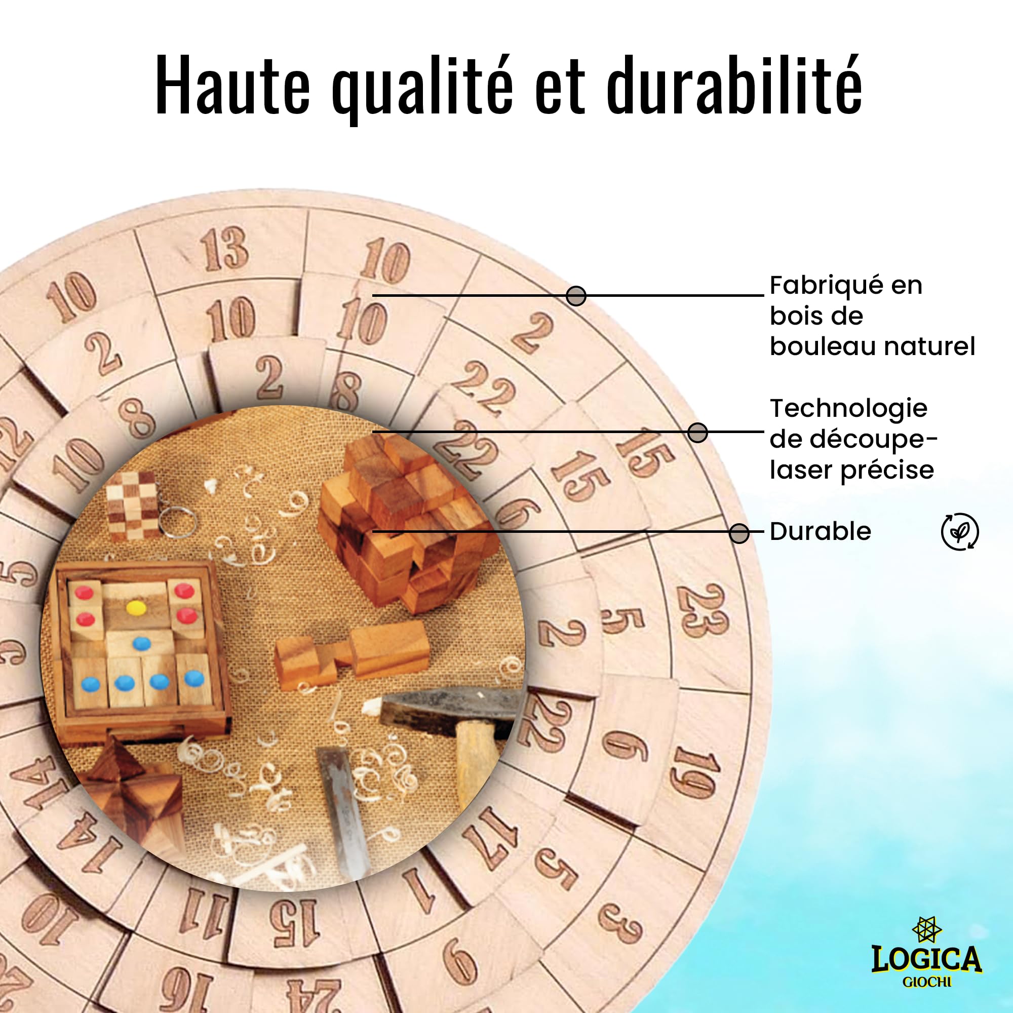 Logica Jeux Art. Euclide - Casse-tête Mathématique - Difficultè 4/6 Extreme - Euclide Collection