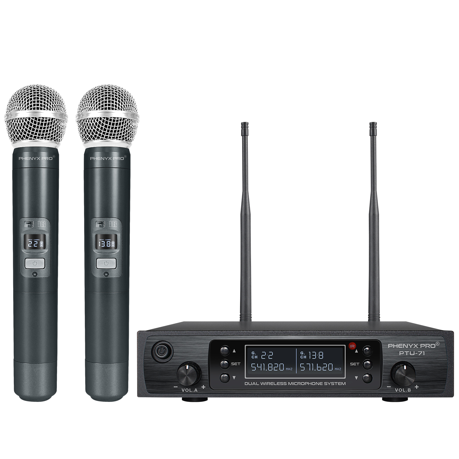 Amazon.com: Phenyx Pro Wireless Microphone System, Dual Wireless